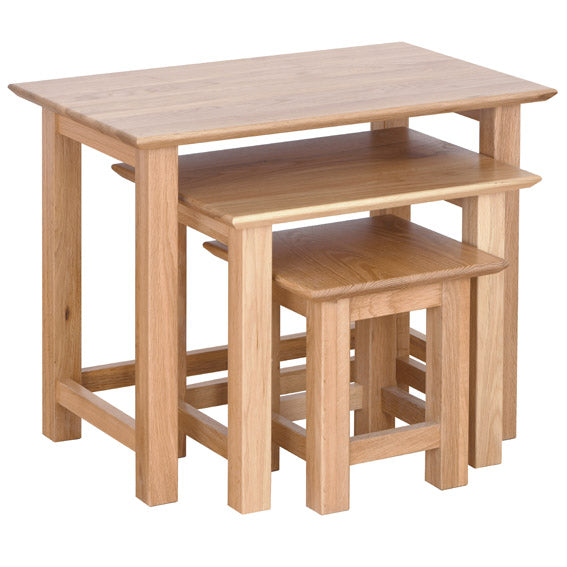 Contemporary Oak SMALL NEST OF TABLES