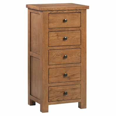 Drayton Rustic 5 Drawer Wellington - Bridgnorth Furniture