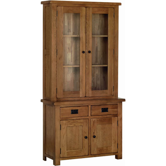 Rustic Oak 3' GLASS TOP