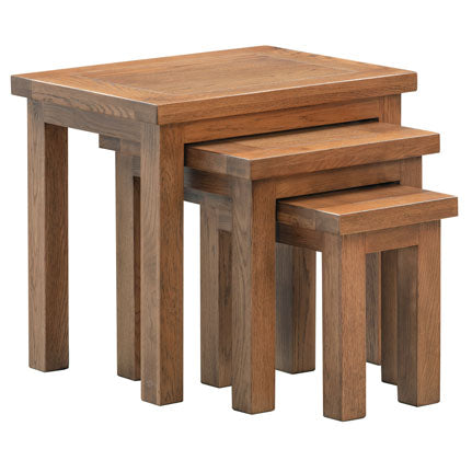 Drayton Rustic SMALL NEST OF TABLES - Bridgnorth Furniture