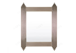 Rectangular Nickel Metal Wall Mirror