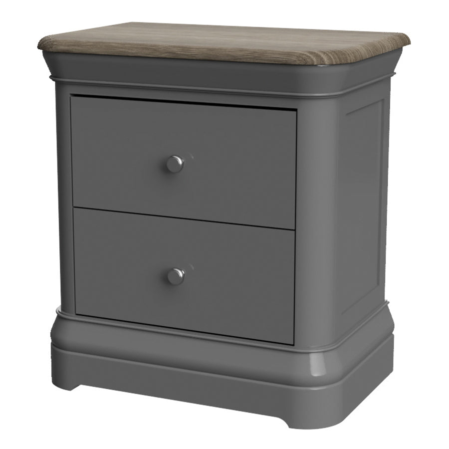 Slate 2 Draw Bedside - Bridgnorth Furniture