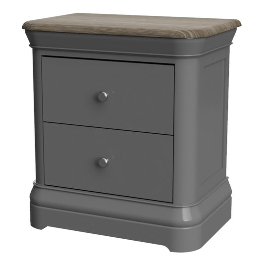 Slate 2 Draw Bedside - Bridgnorth Furniture