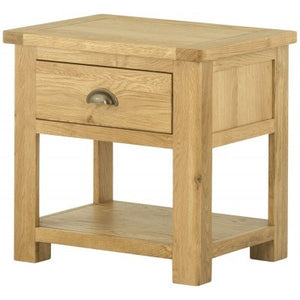Lamp Table with Drawer - oak